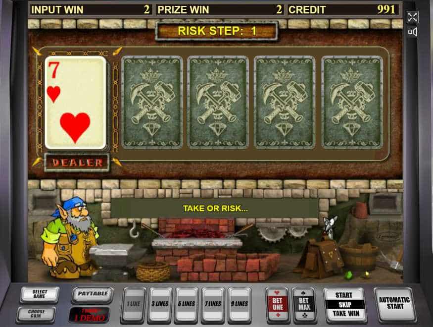 Игра на удвоение игрового автомата Gnome Риск игра автомата Гном